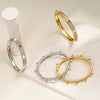 Wholesale Jewelry Copper Micro Inlaid Zircon Geometric Style Electroplated Bracelet