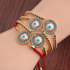 Wholesale Jewelry Copper Microinlaid Zircon Devil's Eye Handmade Bracelet Unisex