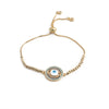 Wholesale Jewelry Copper Microinlaid Zircon Devil's Eye Handmade Bracelet Unisex