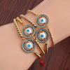 Wholesale Jewelry Copper Microinlaid Zircon Devil's Eye Handmade Bracelet Unisex