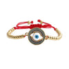 Wholesale Jewelry Copper Microinlaid Zircon Devil's Eye Handmade Bracelet Unisex
