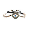 Wholesale Jewelry Copper Microinlaid Zircon Devil's Eye Handmade Bracelet Unisex