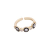 Wholesale Jewelry Copper Microinlaid Zircon Devil's Eye Ring Retro Style Dripping Oil Women's