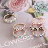 Wholesale Jewelry Copper Microinlaid Zircon Devil's Eye Ring Retro Style Dripping Oil Women's