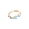 Wholesale Jewelry Copper Microinlaid Zircon Devil's Eye Ring Retro Style Dripping Oil Women's