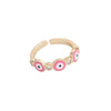 Wholesale Jewelry Copper Microinlaid Zircon Devil's Eye Ring Retro Style Dripping Oil Women's