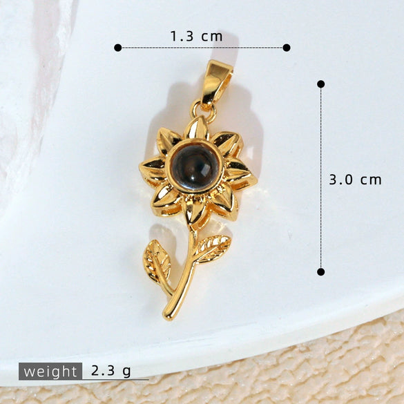 Wholesale Jewelry Copper Microinlaid Zircon Projection Pendant Necklace Light Luxury Highend With Electroplating Letters Numbers Text Pattern