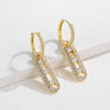 Wholesale Jewelry Copper Microinlaid Zircon Ushaped Cartoon Style Electroplated Women's Earrings