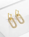 Wholesale Jewelry Copper Microinlaid Zircon Ushaped Cartoon Style Electroplated Women's Earrings