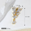 Wholesale Jewelry Copper Micropaved Cartoon Animal Zodiac Tassel Butterfly Pendant Necklace And Earrings Accessories