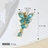 Wholesale Jewelry Copper Micropaved Cartoon Animal Zodiac Tassel Butterfly Pendant Necklace And Earrings Accessories