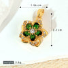 Wholesale Jewelry Copper Micropaved Flower And Leaf Shaped Zircon Pendant Necklace Bracelet Earrings Accessories