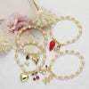 Wholesale Jewelry Copper Minimalist Heart Shape Pendant Pearl Bracelet With Electroplating