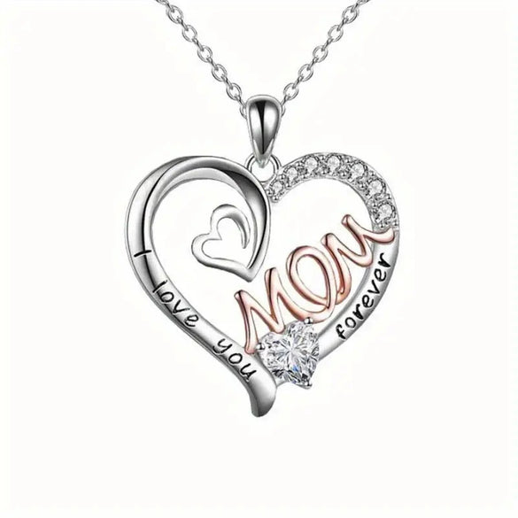 Wholesale Jewelry Copper Mixed Gem Inlay Heart Letters Numbers Text Zircon Ochain Necklace For Women