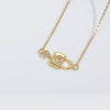 Wholesale Jewelry Copper Mixed Gemstone Inlay Geometric Lip Pendant O Chain Choker Necklace For Women