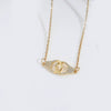 Wholesale Jewelry Copper Mixed Gemstone Inlay Geometric Lip Pendant O Chain Choker Necklace For Women