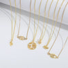 Wholesale Jewelry Copper Mixed Gemstone Inlay Geometric Lip Pendant O Chain Choker Necklace For Women