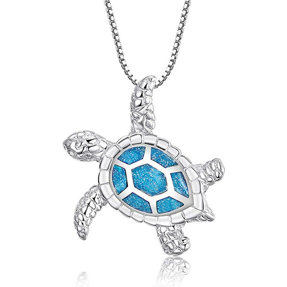 Wholesale Jewelry Copper Mixed Gemstone Inlay Geometric Turtle Cute Style Electroplating Necklace Pendant