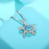Wholesale Jewelry Copper Mixed Gemstone Inlay Geometric Turtle Cute Style Electroplating Necklace Pendant