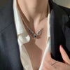 Wholesale Jewelry Copper Mixed Gemstone Inlay Heart Shape Geometric Zirconia Pendant Necklace For Women