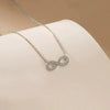Wholesale Jewelry Copper Mixed Gemstone Setting Microinlaid Zircon Geometric Style O Word Chain Pendant Necklace For Women