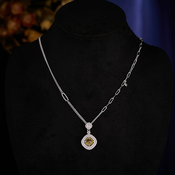 Wholesale Jewelry Copper Mixed Gemstone Setting Zircon Inlay Geometric Square Women's Highgrade Fourpiece Set