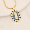 Wholesale Jewelry Copper Multicolor Lady Pendant With Micro Inlaid Zircon And Dripping Oil Design
