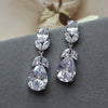 Wholesale Jewelry Copper Natural Plants And Flowers Inlay O Chain Women's Horse Eye Water Drops Necklace Earrings Set