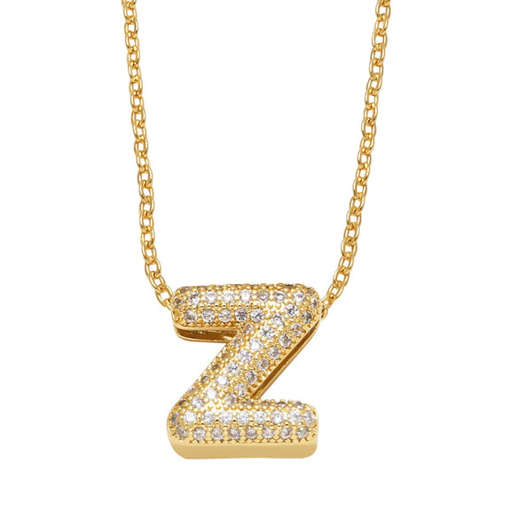 Wholesale Jewelry Copper Necklace With Letters Numbers Text Pattern Electroplated