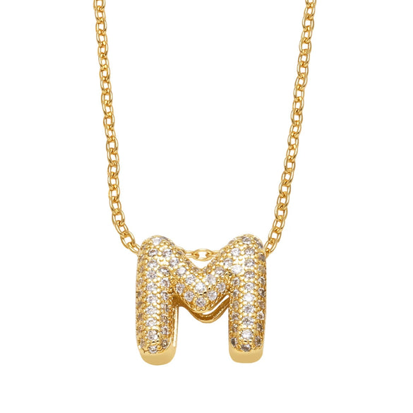 Wholesale Jewelry Copper Necklace With Letters Numbers Text Pattern Electroplated