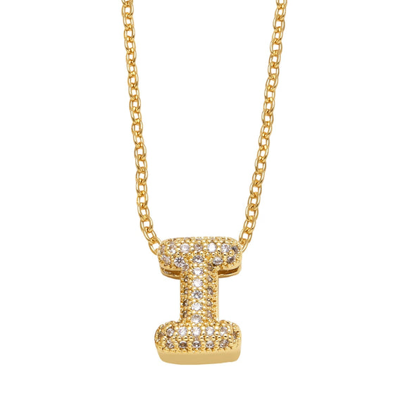 Wholesale Jewelry Copper Necklace With Letters Numbers Text Pattern Electroplated