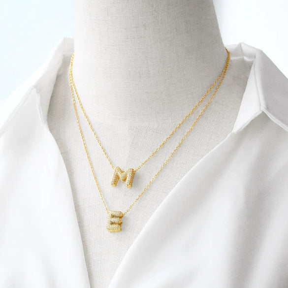 Wholesale Jewelry Copper Necklace With Letters Numbers Text Pattern Electroplated