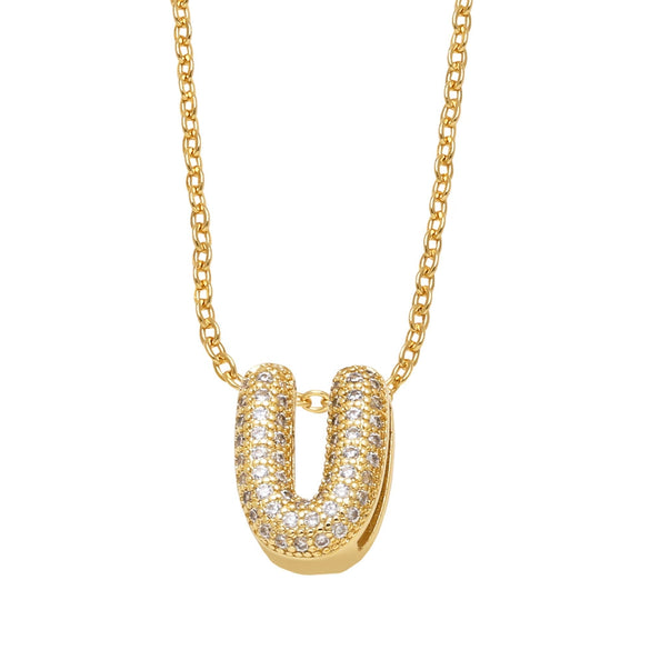 Wholesale Jewelry Copper Necklace With Letters Numbers Text Pattern Electroplated