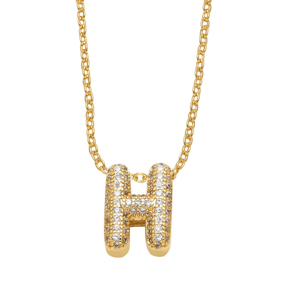 Wholesale Jewelry Copper Necklace With Letters Numbers Text Pattern Electroplated
