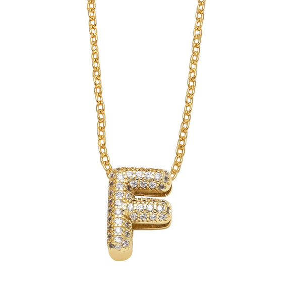 Wholesale Jewelry Copper Necklace With Letters Numbers Text Pattern Electroplated