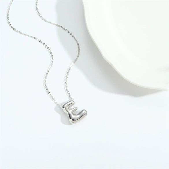 Wholesale Jewelry Copper Oshaped Chain Pendant Necklace With English Letters Pattern And Electroplating Process