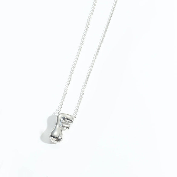 Wholesale Jewelry Copper Oshaped Chain Pendant Necklace With English Letters Pattern And Electroplating Process