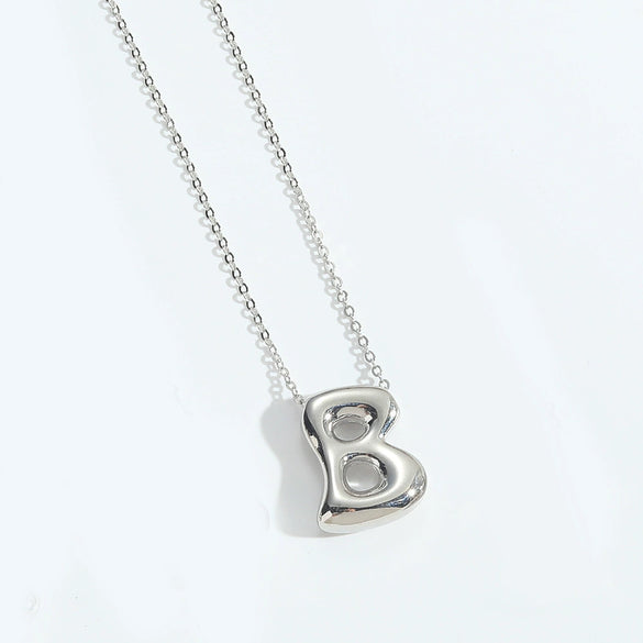 Wholesale Jewelry Copper Oshaped Chain Pendant Necklace With English Letters Pattern And Electroplating Process