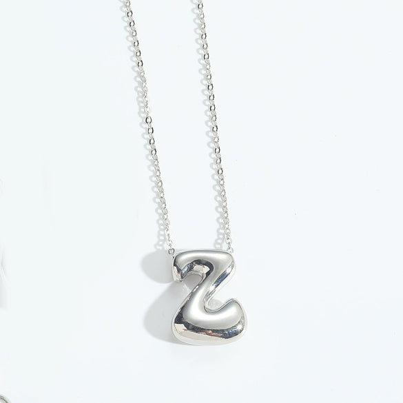 Wholesale Jewelry Copper Oshaped Chain Pendant Necklace With English Letters Pattern And Electroplating Process