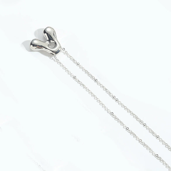 Wholesale Jewelry Copper Oshaped Chain Pendant Necklace With English Letters Pattern And Electroplating Process