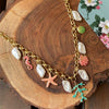 Wholesale Jewelry Copper Pearl Shell Seabed Biological Pendant Goldplated Colorful Sweet Animal Zodiac Star Shape