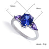 Wholesale Jewelry Copper Pearshaped Drop Inlaid Zircon Women's Ring