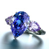Wholesale Jewelry Copper Pearshaped Drop Inlaid Zircon Women's Ring