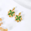 Wholesale Jewelry Copper Pendant Natural Geometric Style 18K Real Gold Electroplated Micropaved Zircon Windmill Rotatable Necklace Pendant