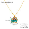 Wholesale Jewelry Copper Pendant 316L Stainless Steel Necklace With Geometric And Animal Pattern And Electroplating Treatment