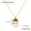 Wholesale Jewelry Copper Pendant 316L Stainless Steel Necklace With Geometric And Animal Pattern And Electroplating Treatment