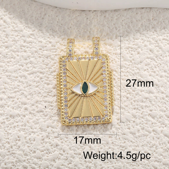 Wholesale Jewelry Copper Pendant With Rainbow Love Jade Cosmic Star And Heart Shape Zirconia Design