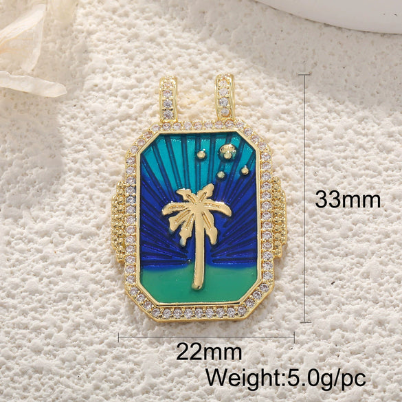 Wholesale Jewelry Copper Pendant With Rainbow Love Jade Cosmic Star And Heart Shape Zirconia Design