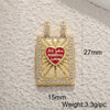 Wholesale Jewelry Copper Pendant With Rainbow Love Jade Cosmic Star And Heart Shape Zirconia Design