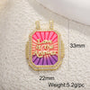 Wholesale Jewelry Copper Pendant With Rainbow Love Jade Cosmic Star And Heart Shape Zirconia Design